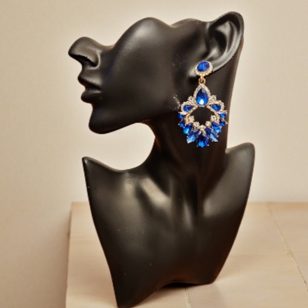 Blue Chandelier Earrings